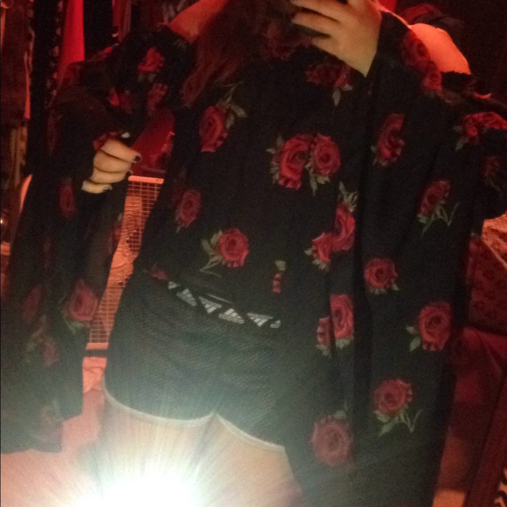 Rose Shirt Bell Sleeves